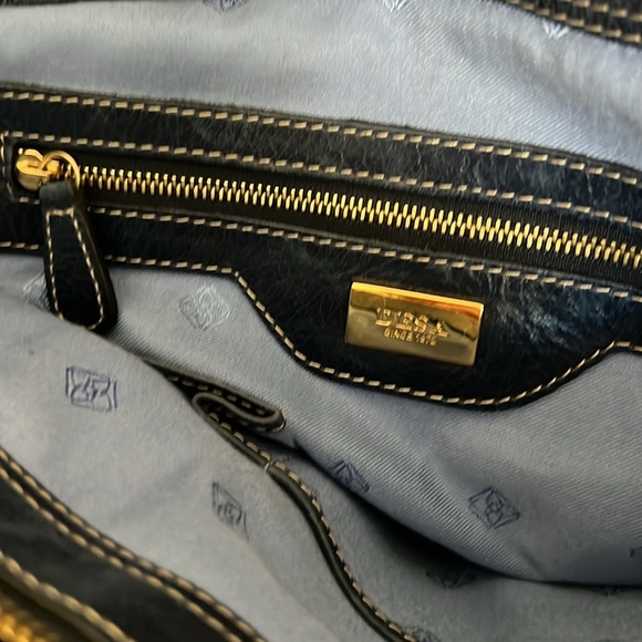 DESA 1972 Leather Colorblock Shoulder Tote - Picture 6 of 6